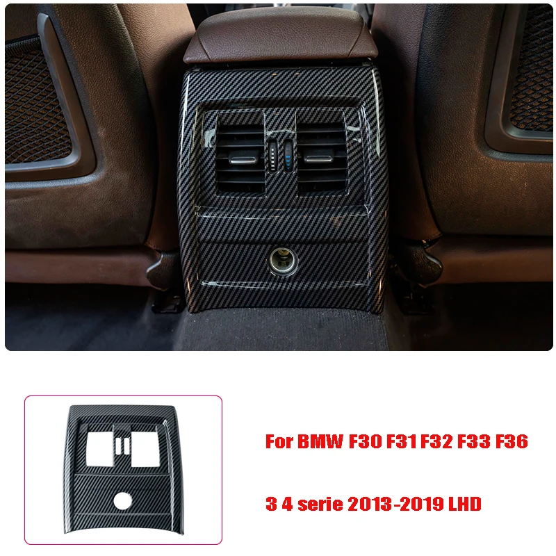 Accessoires Intérieurs en Fiber De Carbone Véritable Garniture De  Couverture De Panneau Multimédia De Voiture pour BMW Série 3 F30 2013 2014  2015 2016 2017 2018 2019 Décorer : : Auto et Moto