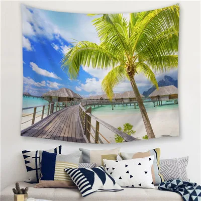 11 landscape Decorative Tapestries Hanging Wall Tapestries Mandala Bohemian Tapestry Landscape Wallpaper Wall Art Shawl Throw - Цвет: 11
