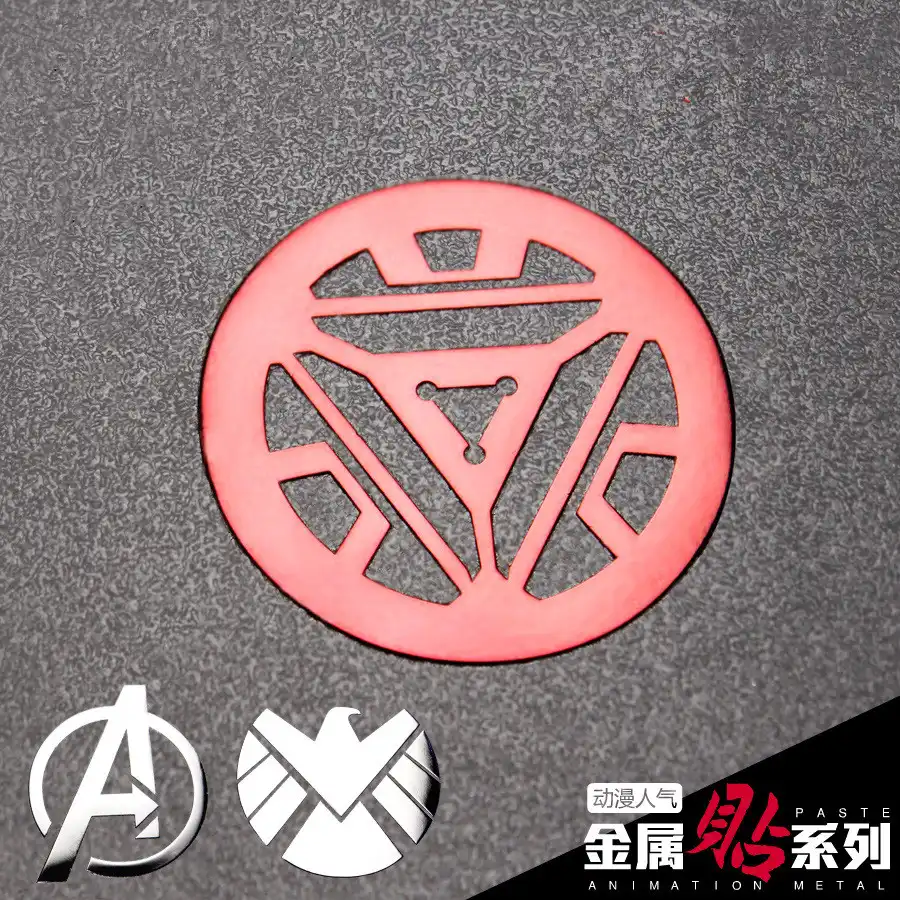6pcs Lot The Avengers Metal Sticker Iron Man Stickers For Phone