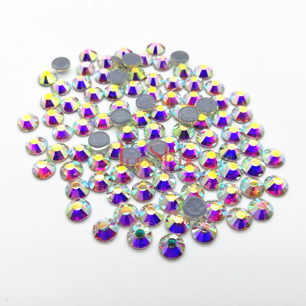 TopStone-Hot-fix-Iron-On-Rhinestones-Crystal-Clear-AB-Color-Super-Bright-Glass-Strass-Stones-For (1)