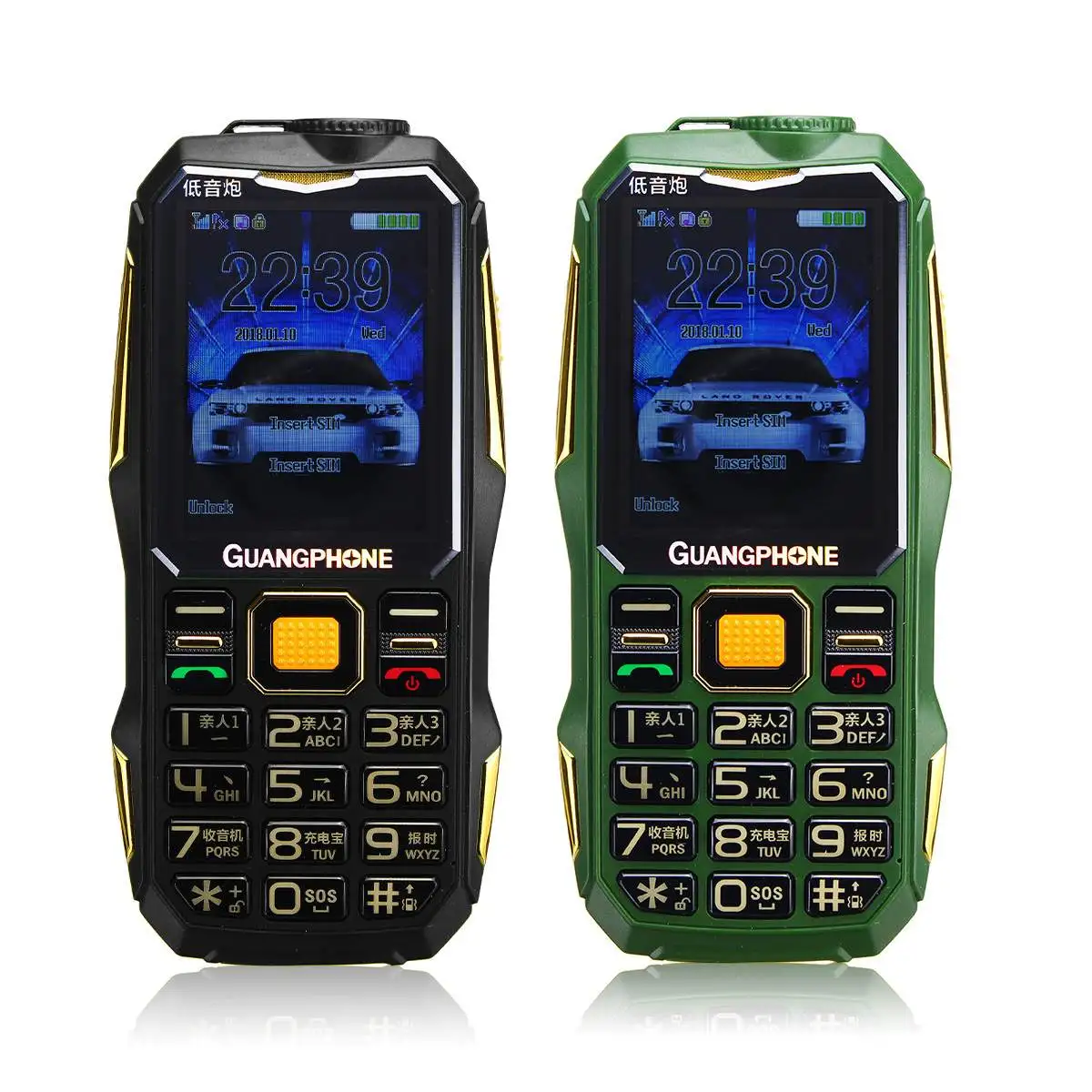 

GUANGPONE For Elderly 2.6'' Old Man Mobile Phone 16800mah 3G SOS Button Flashlight Torch Dual SIM Card Big Speaker Long Stand-by