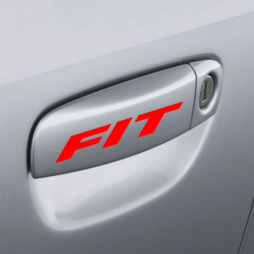 4 шт. автомобильные наклейки Авто дверные ручки наклейки для Honda Fit виниловое Спортивное украшение забавные автомобильные наклейки и наклейки аксессуары для автомобиля