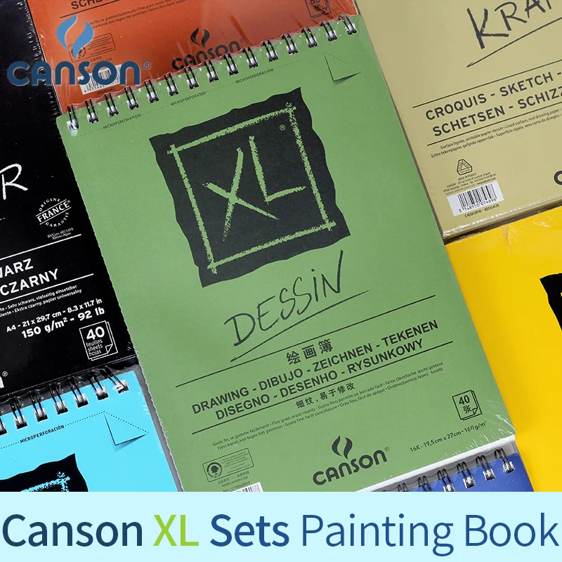 Canson XL маленькая портативная Акварельная альбом для рисования масляная пастель A4