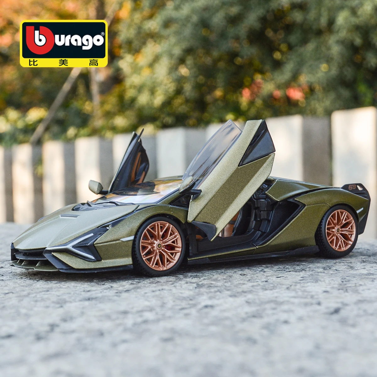 Auto De Colección Lamborghini Sián Fkp 37 Burago Escala 1:24