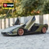 Bburago 1:24 Lamborghini Sian FKP 37 Green Sports Car Static Die Cast Vehicles Collectible Model Car Toys 1