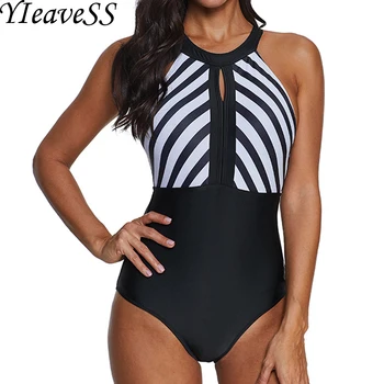 

2019 One Piece Swimsuit Plus Size Swimwear Women Push Up Bathing Suit Vintage Monokini Bodysuit Beach Wear High Cut Swim Suit