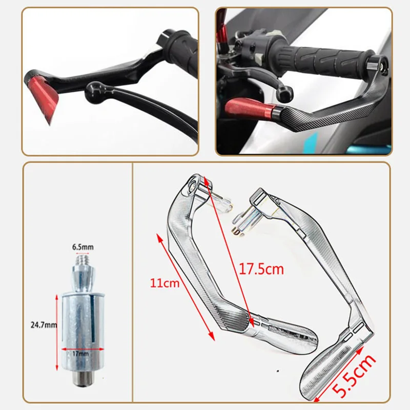 Ninja 250 300 400 мотоцикл 7/" тормозной рычаг сцепления протектор CNC Handguard для Kawasaki 650 ER6F ER6N 2010