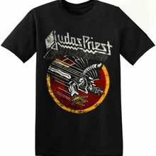 Judas Футболка "Judas Priest" крутая Ретро Винтажная футболка Черная хлопковая S-3Xl