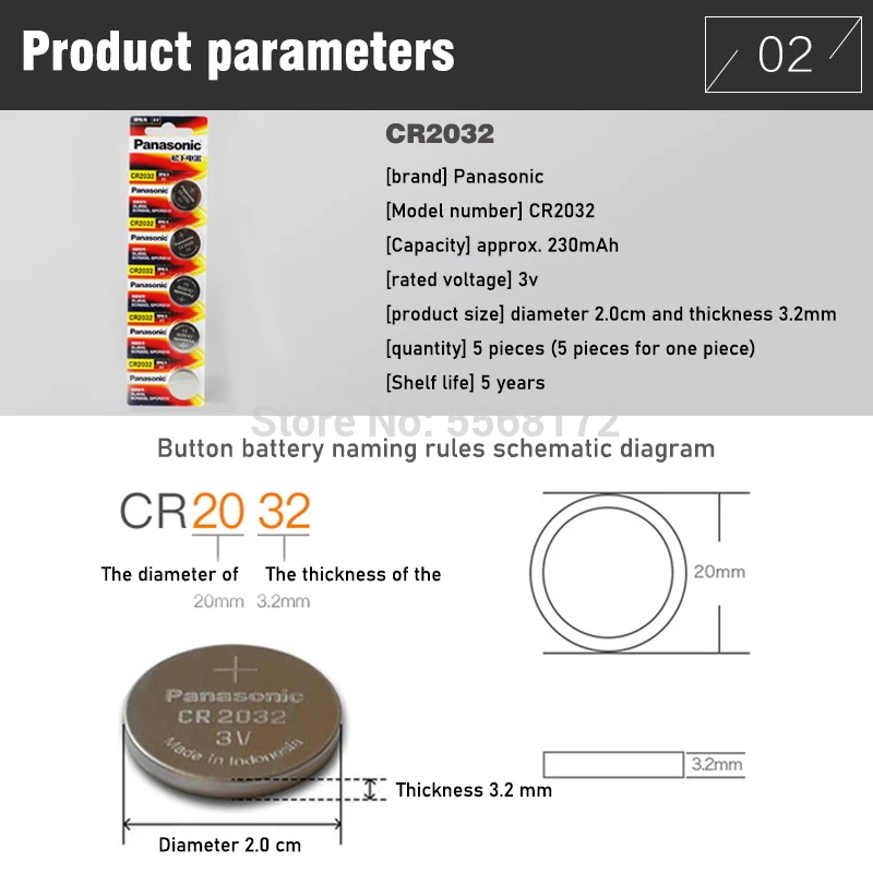 PANASONIC 15 шт. Оригинальный Новый аккумулятор для 3v cr2032 cr 2025 cr2016 кнопочные Батарейки