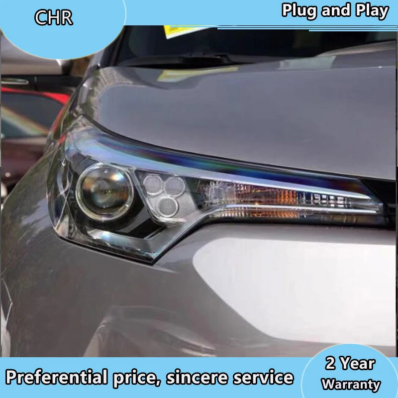 Стайлинг автомобиля для 2018 2019 Новинка фары Toyota CHR светодиодный ные ДХО
