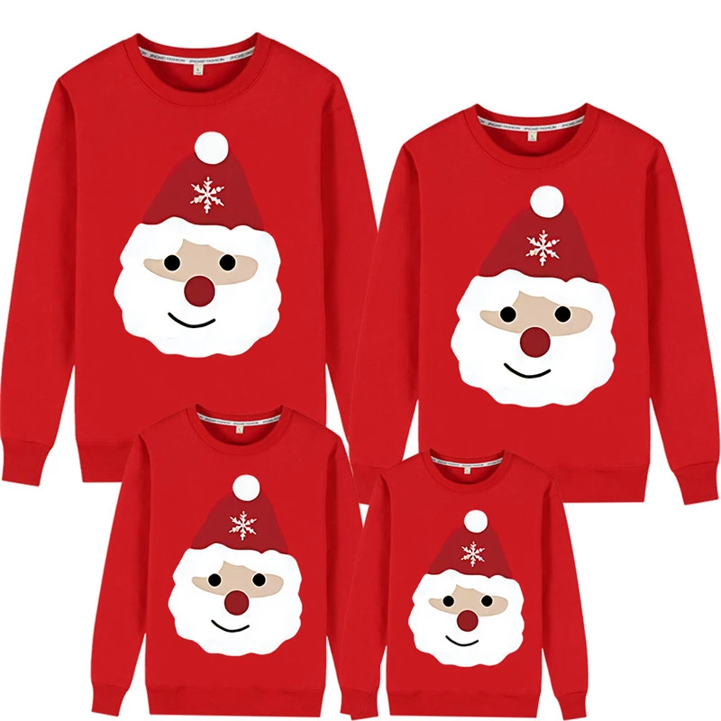 Sudaderas familiares para papá, mamá, hija, hijo, ropa a juego, trajes de Navidad adultos y niños, camisetas de dibujos animados de alce, Tops|Trajes iguales de familia| - AliExpress