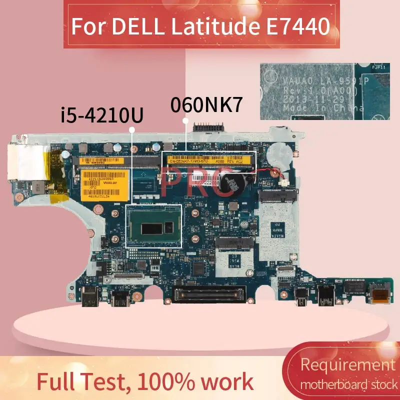 Placa-mãe para Notebook Dell Latitude E7440 Placa Principal para Notebook Sr1ef Ddr3