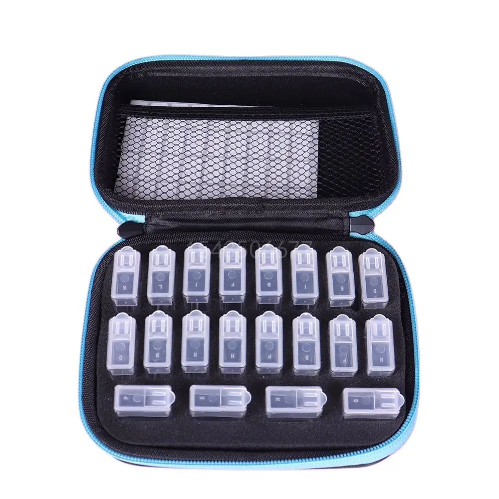 

20/40/60/80 Bottles Diamond Painting Box Tool Container Storage Box Carry Holder Hand Bag Zipper Diamond Embroidery Accessories
