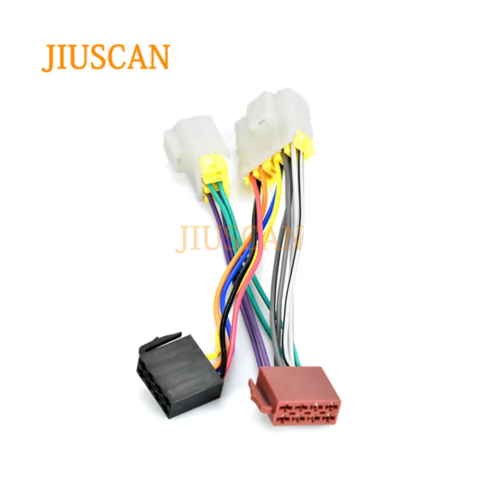 JIUSCAN 12-019 ISO радио адаптер для NISSAN(выберите модели) провода жгуты проводов разъем свинцовый ткацкий станок кабель штекер Адаптер стерео