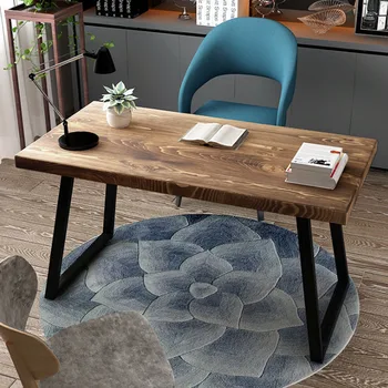 

Simple Restaurant Solid Wood Dining Table and Chair Combination Hotel Fast Food Rectangular Dining Table Dining Table Casual Caf