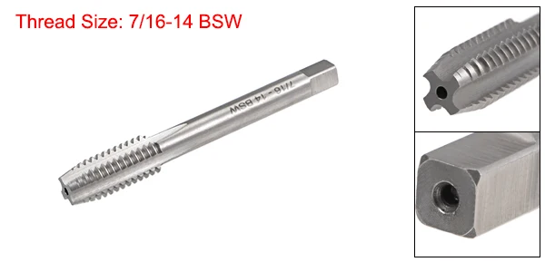 Uxcell Imperial машинный кран BSW шаг резьбы 3-4 прямые флейты H2 высокоскоростной стальной винт резьбовые краны сверла для резки