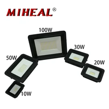 Ультра-тонкий светодиодный прожектор мощностью 10 Вт, 20 Вт, 30 Вт, 50 Вт 100 110 V/220 V Водонепроницаемый IP68 прожектор Открытый Садовая лампа LED прожектор