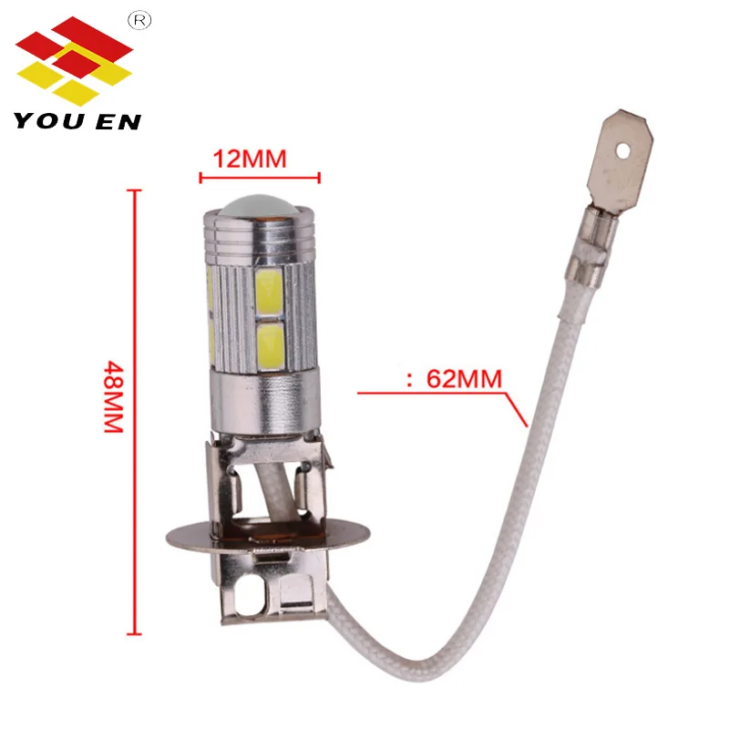 YOUEN автомобиля H1 светодиодный H3 светодиодный canbus 5630 супер дневные ходовые огни белый 10 светодиодный хвост и противотуманных фар с возможностью креативного светильник дневного светильник Авто Мото светодиодные лампы 12V