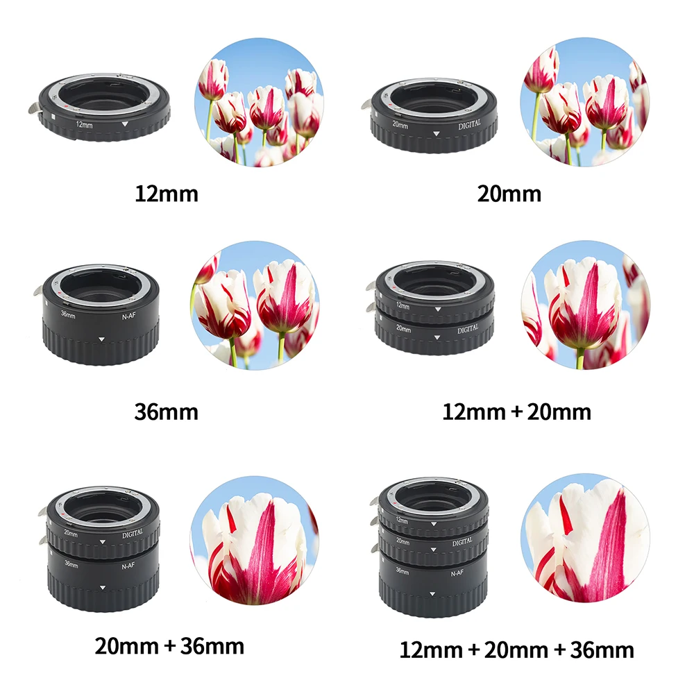Кольцо-адаптер для объектива с автофокусом для Nikon D5300 D7200 D3400 D3300 D3200 D3100 D750 D850 3200 макро-Удлинительное Кольцо для камеры