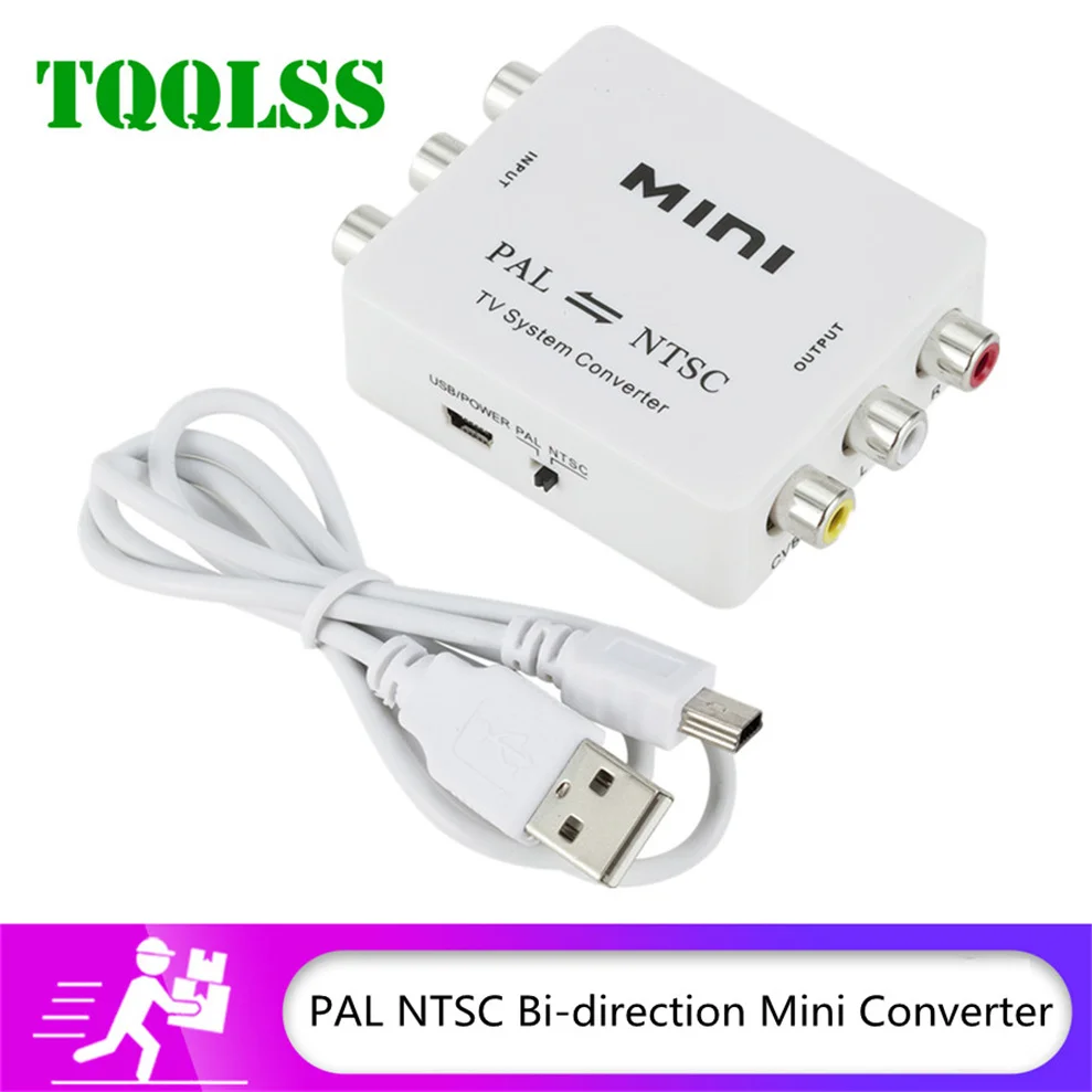 Двухсторонний ТВ-конвертер Mini PAL NTSC переключатель в композитные подключения |