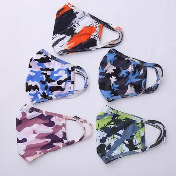 

3pc Camouflage PM2.5 Dustproof Mouth Mask Cotton Face Mouth Mask Adult Face Reusable Fabric Anti-dust Pollution Mask