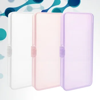 

3pcs Nail Jewelry Box Manicure Storage Box Rectangular Storage Box Nail Art Storage Case Container (Purple + Pink + Transparent)