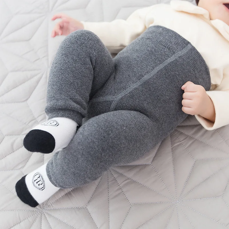 

2018 Autumn And Winter New Style Looped Pile Thick Tablet Cartoon CHILDREN'S Ninth Pants Cotton Large Bottom File Men And Women