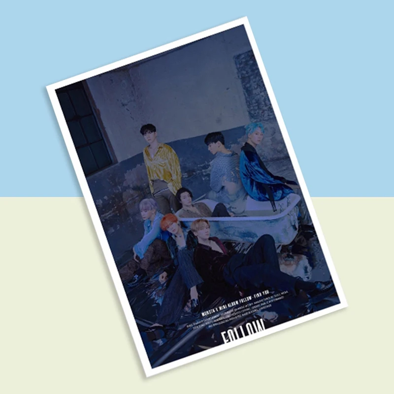 40 шт./setKPOP MONSTA X альбом самодельная бумага ЛОМО карта фото карта Плакат HD Фотокарта вентиляторы Подарочная коллекция