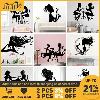 

Beauty Salon Nail Manicures Vinyl Wall Sticker Wall Art Decor For Living Room Salon Store Decoration Removable Wall Decals Mural