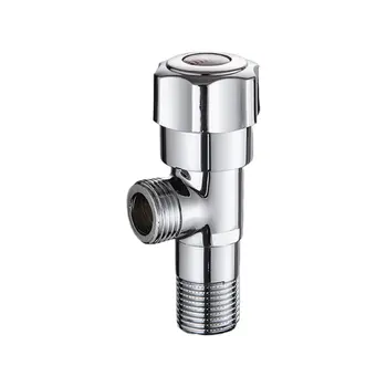 

Copper triangle valve One inlet and two outlet valves Six wheels water valve bathroom kitchen accessories
