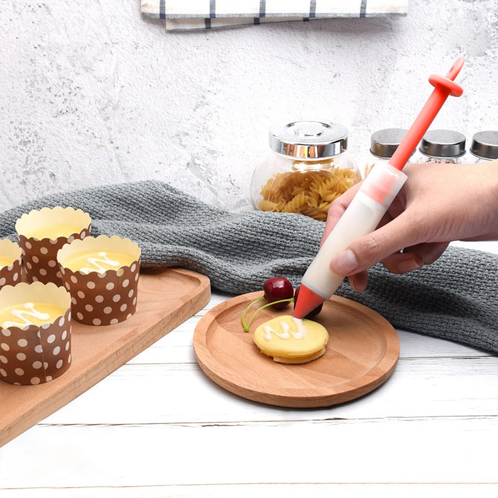 1Pcs Silicone Embossing Pen Set Chocolate Cream Writing Pen Embossing Mouth  Cake Baking Biscuit Dessert Decorative Pen - AliExpress