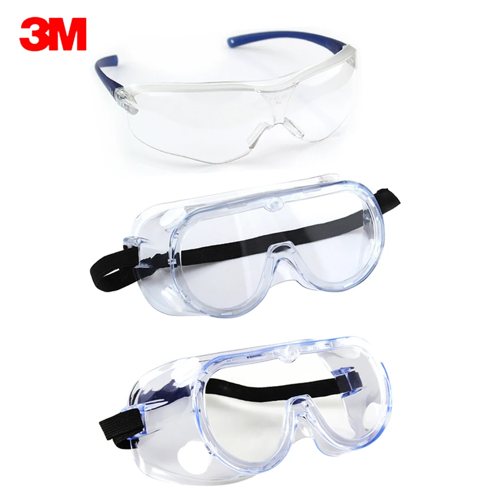 

3M 10434 Safety Goggles Glasses Anti-wind Anti sand Anti Fog Anti Dust Resistant Transparent Eyewear UV Protective Labor Glasses
