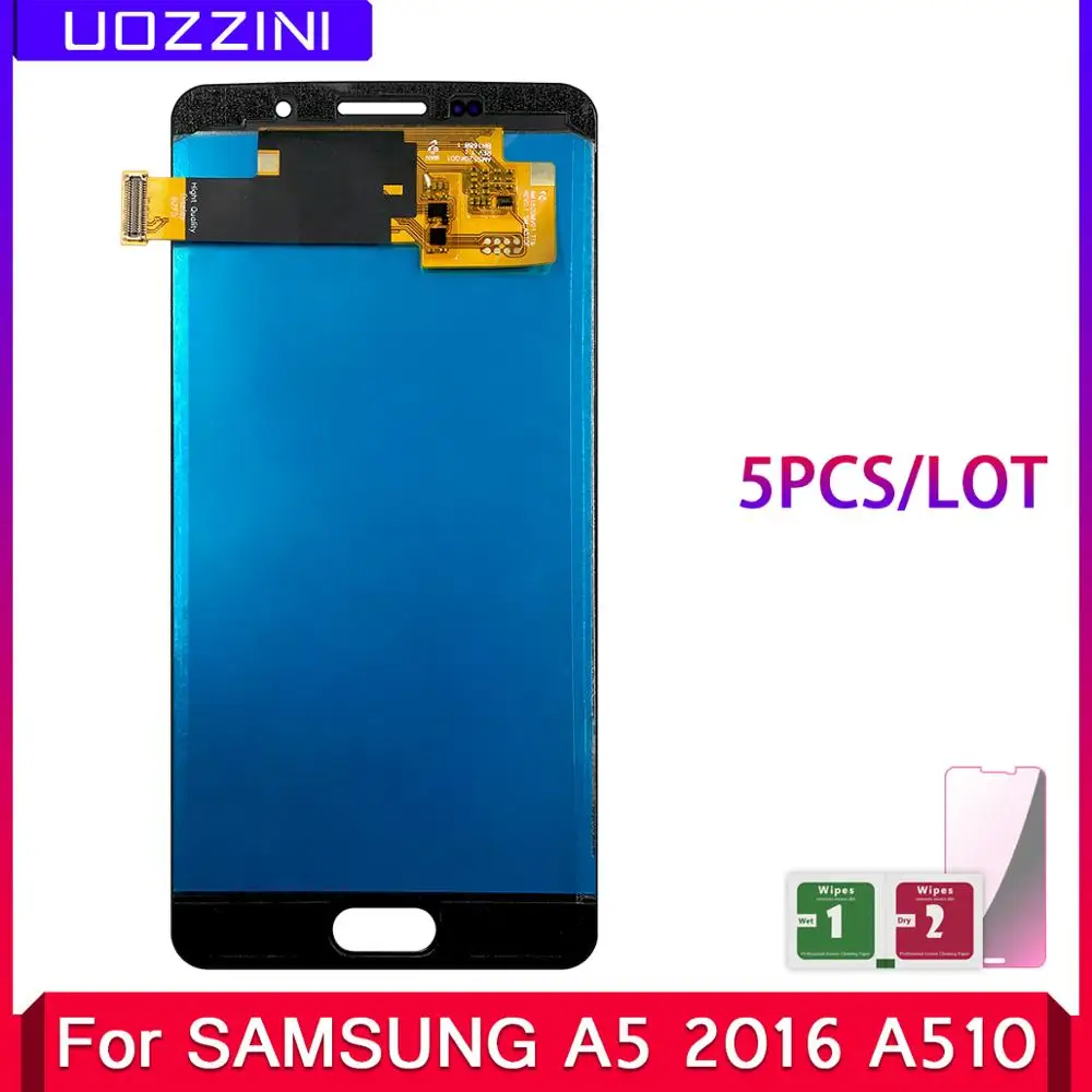 

5 Pcs/Lot Super AMOLED LCD Display Touch Screen Assembly For Samsung Galaxy A5 2016 A510 A510F A510M A510FD A5100 A510