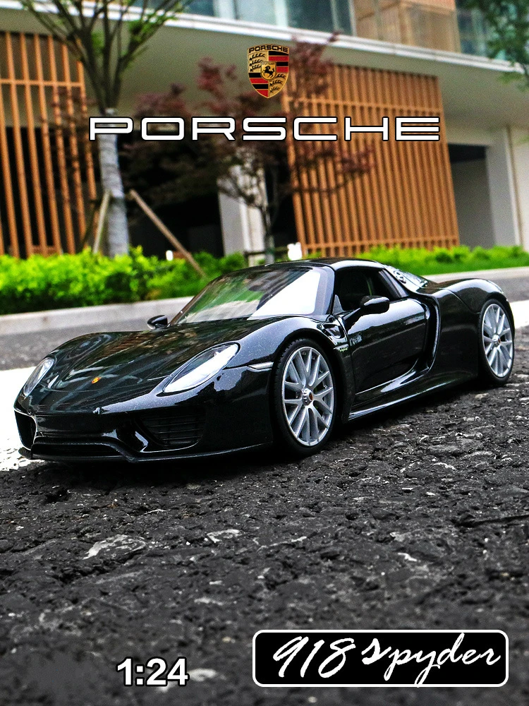 

1:24 Diecast Model Car 918 Sports Car Original Factory Can Open The Door linkage 3C High Simulation Collection Gift Ornament toy
