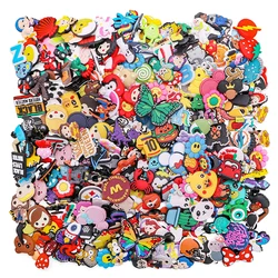 200pcs Mixed random style wholesale stock Promotional price Shoes Decoration Soft PVC croc Charms