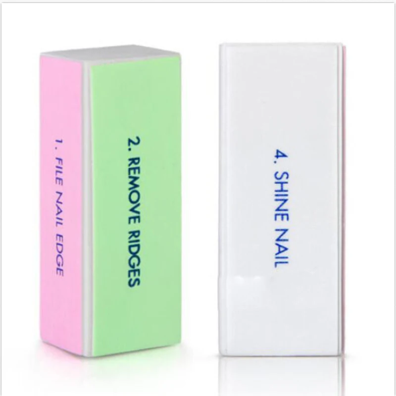 Professional Colorful 2 Pcs 4 Way Nail File Buffer Polishing Block Sanding Nail Art Manicure Nail Art Tools