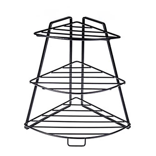 Black Storage Rack 3 слоя металлический кухонный стеллаж для хранения многоцелевой органайзер для ванной комнаты блюдо приготовленное приправа все Чехол держатель аксессуары пункт - Цвет: Black Storage Rack