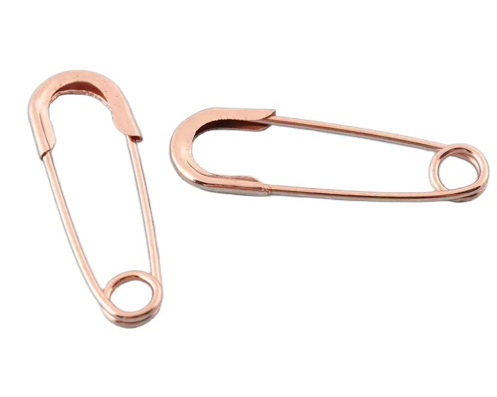 Розовые золотые безопасные булавки 38 мм металлические для шарфа броши вязания