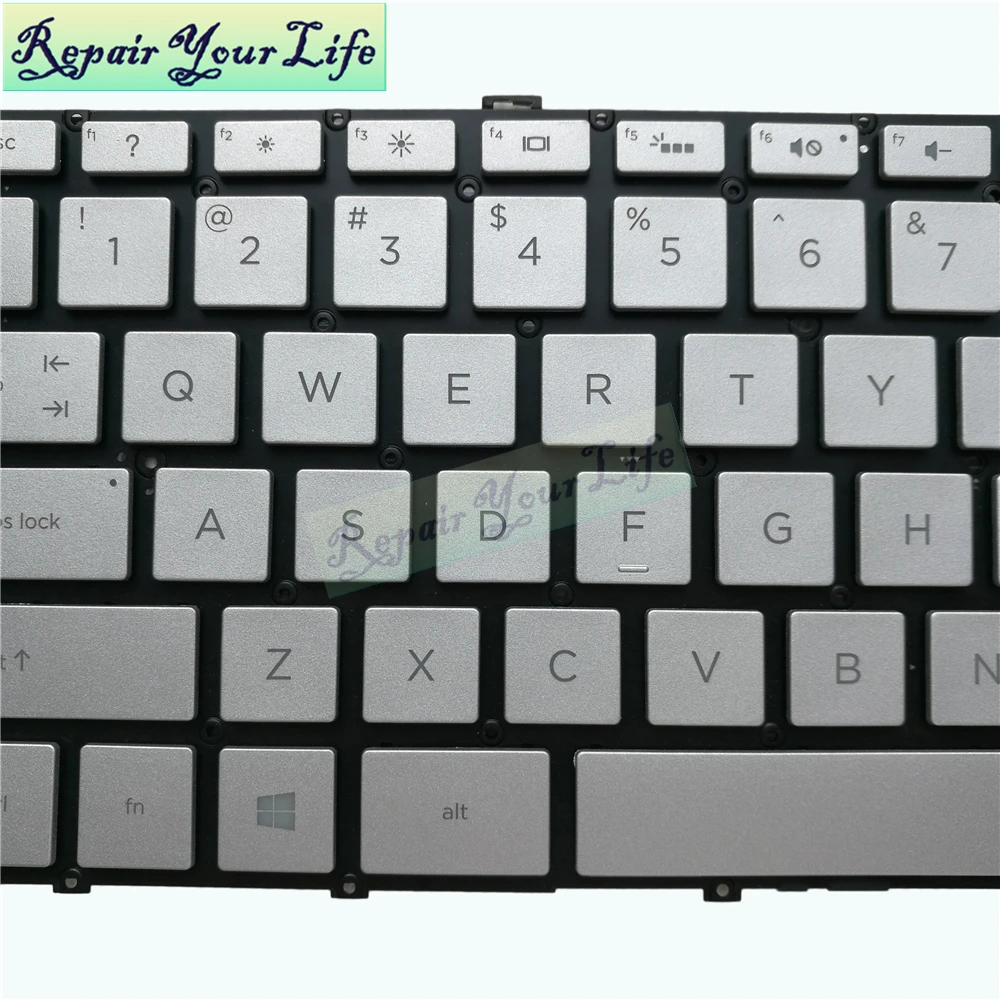 Клавиатура для ноутбука HP x360 13 W W000 13T US platinum silver kb с подсветкой горячая Распродажа