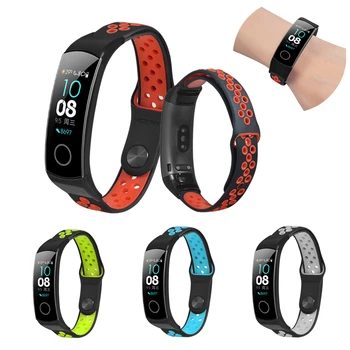 

Sport Band For Honor Band 5 Strap Silicone Breathable Bracelet For Band Honor 5 Watchband Replacement Wristband For Honor Band 4