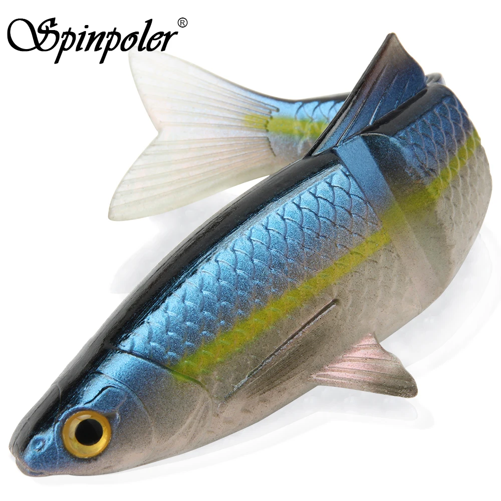 Spinpoler 3D наживки оседающая на дно приманка 3 секции swimbait мягкая рыболовная приманка 4,5 г 9g 19 г Щука/рыболовное судно пресноводные морские рыболовные приманки|Наживки| | АлиЭкспресс