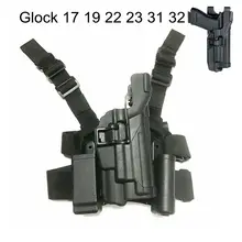 Открытый тактический пистолет Glock кобура страйкбол пистолет чехол для правой ноги кобура Glock 17 19 22 31 охотничий светильник