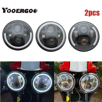 

1 Pair 5.75 Inch Motorcycle Headlight 72W 9V to 32V 6000K H4 Car Led Headlights Hi Lo for Bike Motorcycle