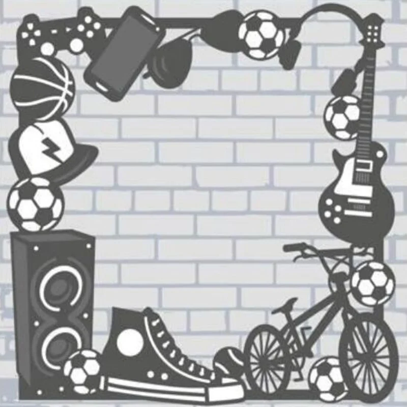 

Crazyclown DIY Hiphop Gadget Frame Metal Cutting Dies Stencil Scrapbooking Album Decoration Craft Dies Cutting Embossing