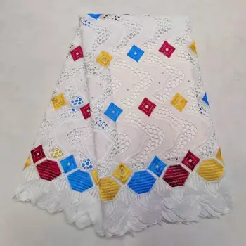 

5yards African Swiss Voile Lace In Switzerland 5yards High Quality Swiss COTTON Dry Laces fro dress A32DE053