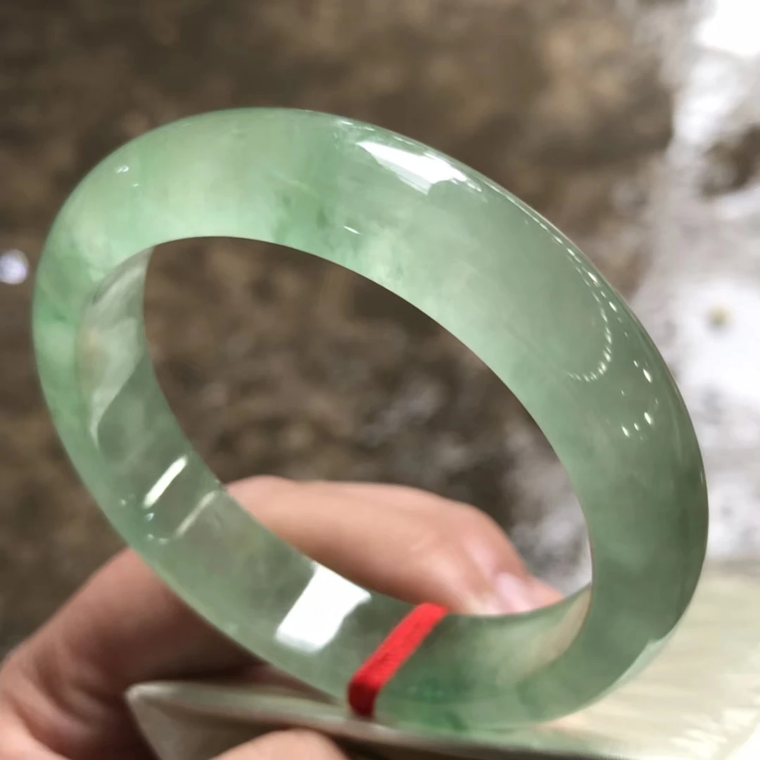 

Только один! Женский браслет, сертифицированный (класс A), 100% натуральный зеленый нефрит, 58 мм