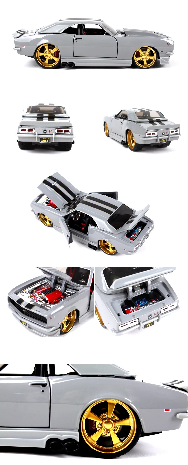 1:24 модифицированный автомобиль Camaroo Z28 SS RS hellaflush пневматическая подвеска игрушечный автомобиль из сплава детские игрушки модель автомобиля машина для детей
