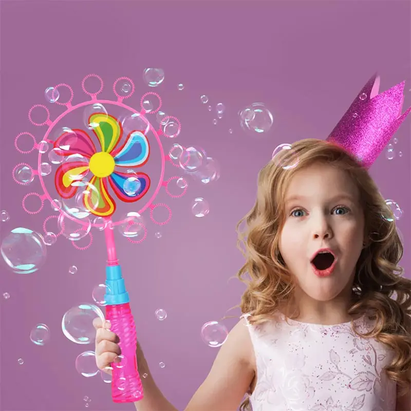 

Children's windmill bubble ring soap bubble machine children's outdoor activity toys