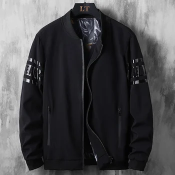 

New large size men's jacket tide fat man wild handsome student wear spring 140 kg thin jacket men's 8xl