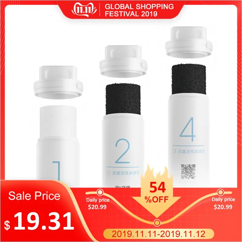 Billig Youpin Mijia Original NO. 1 2 4 Mi Wasserfilter Filter Ersatz PP Baumwolle Aktivkohle Trinkwasser filter Marke Neue